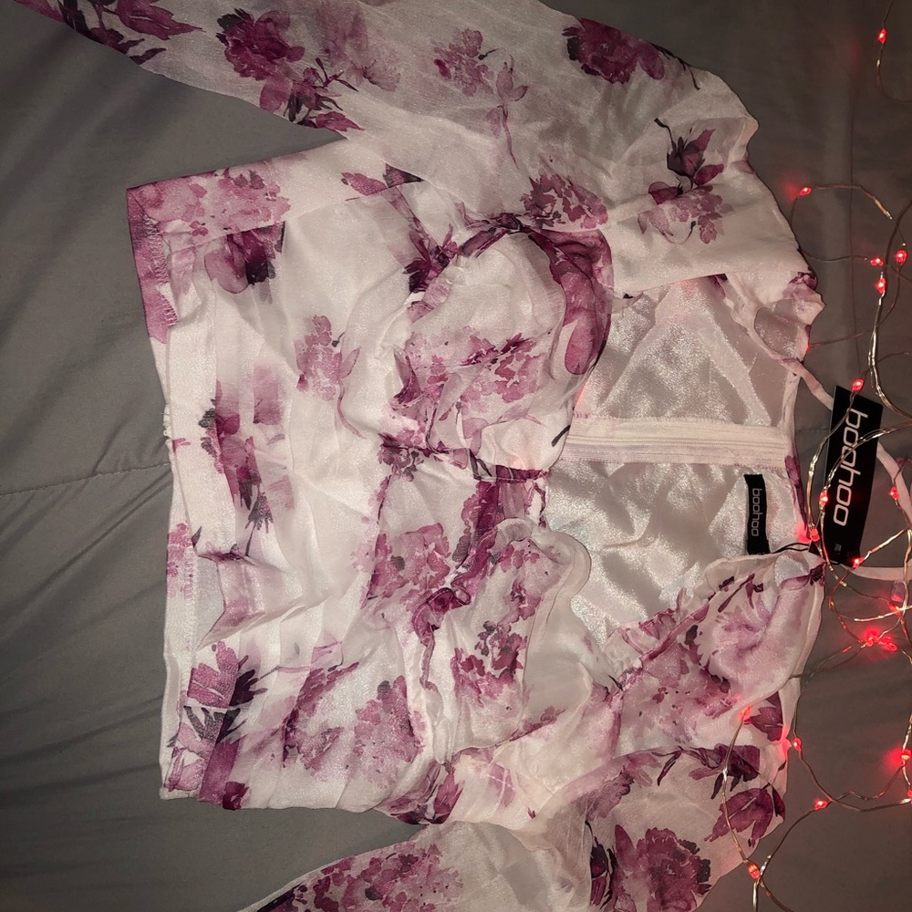Corset floral top- Boohoo